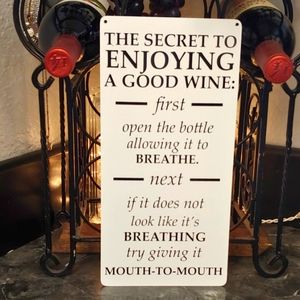 Metal Wine Sign